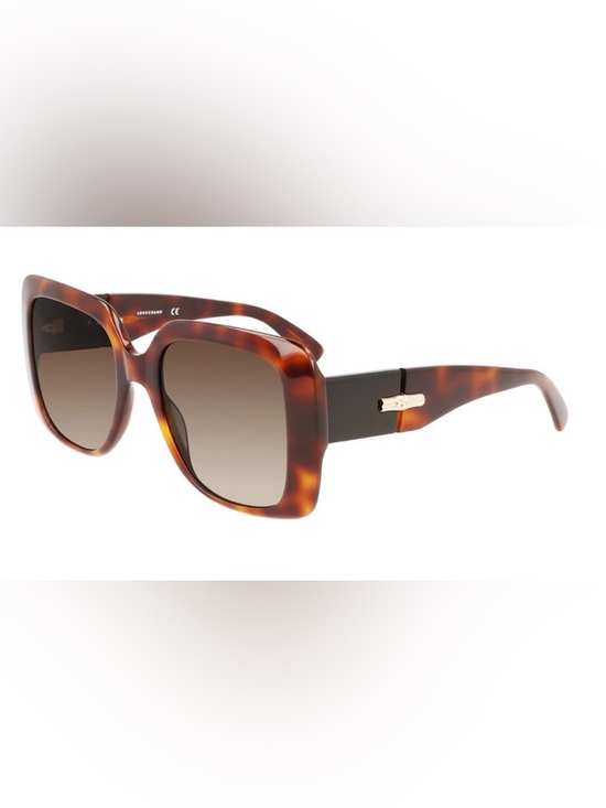 Longchamp Tortoiseshell Square Sunglasses w/ Brown Gradient Lenses - LO713S-230